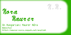 nora maurer business card
